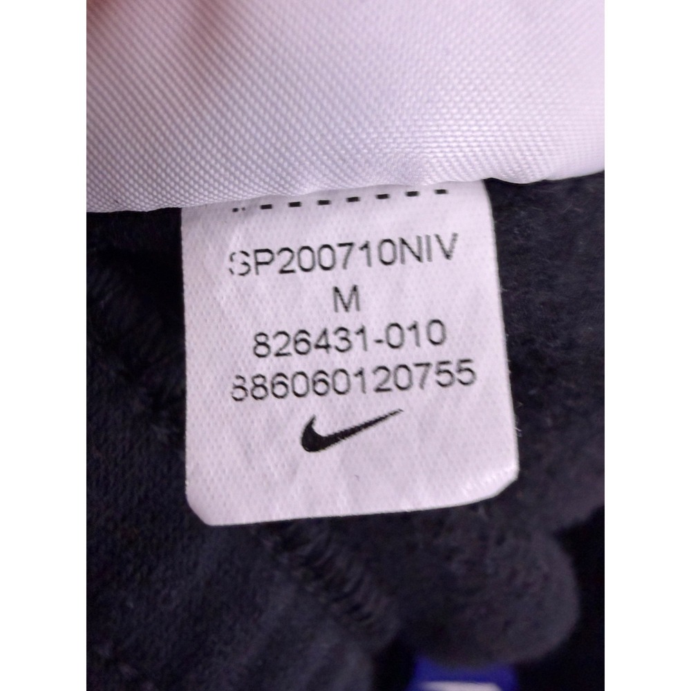 Nike Mens M Black Joggers Gym Workout Swoosh Club Fleece Sweatpants - Picture 8 of 10